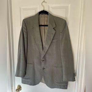 Vintage Lanvin Dove Gray Feather Suede Large